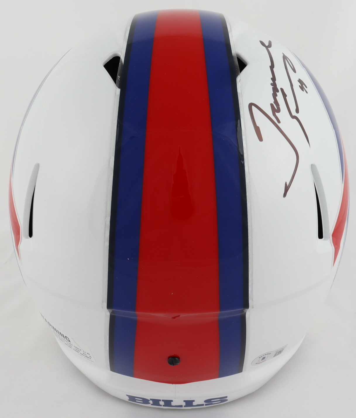 Tremaine Edmunds Signed Bills Full-Size Speed Helmet (Beckett COA) at PristineAuction.com Tremaine Edmunds Signed Bills Full-Size Speed Helmet (Beckett COA) at PristineAuction.com