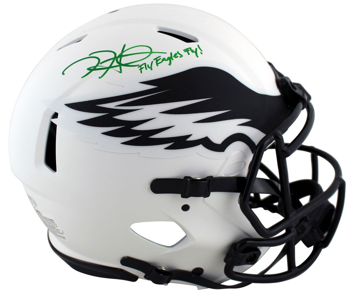 Jalen Hurts Signed Eagles Full-Size Lunar Eclipse Alternate Authentic On-Field Speed Helmet Inscribed "Fly Eagles Fly" (PSA COA) at PristineAuction.com Jalen Hurts Signed Eagles Full-Size Lunar Eclipse Alternate Authentic On-Field Speed Helmet Inscribed "Fly Eagles Fly" (PSA COA) at PristineAuction.com