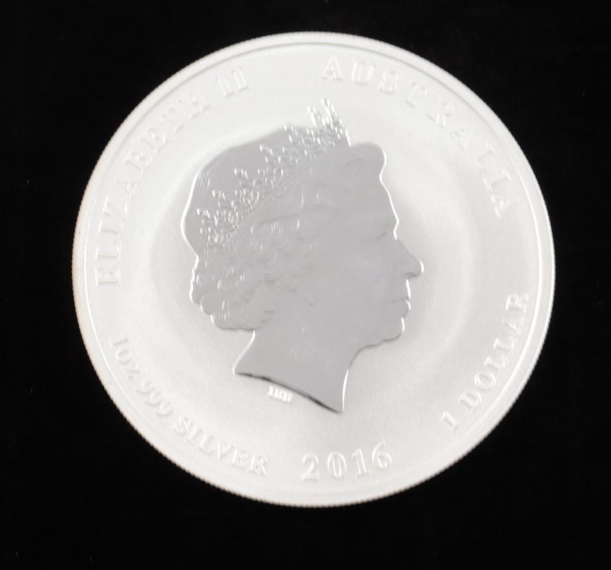 2016 $1 One Dollar Australian Lunar Series II Year of the Monkey Silver Proof Coin at PristineAuction.com 2016 $1 One Dollar Australian Lunar Series II Year of the Monkey Silver Proof Coin at PristineAuction.com