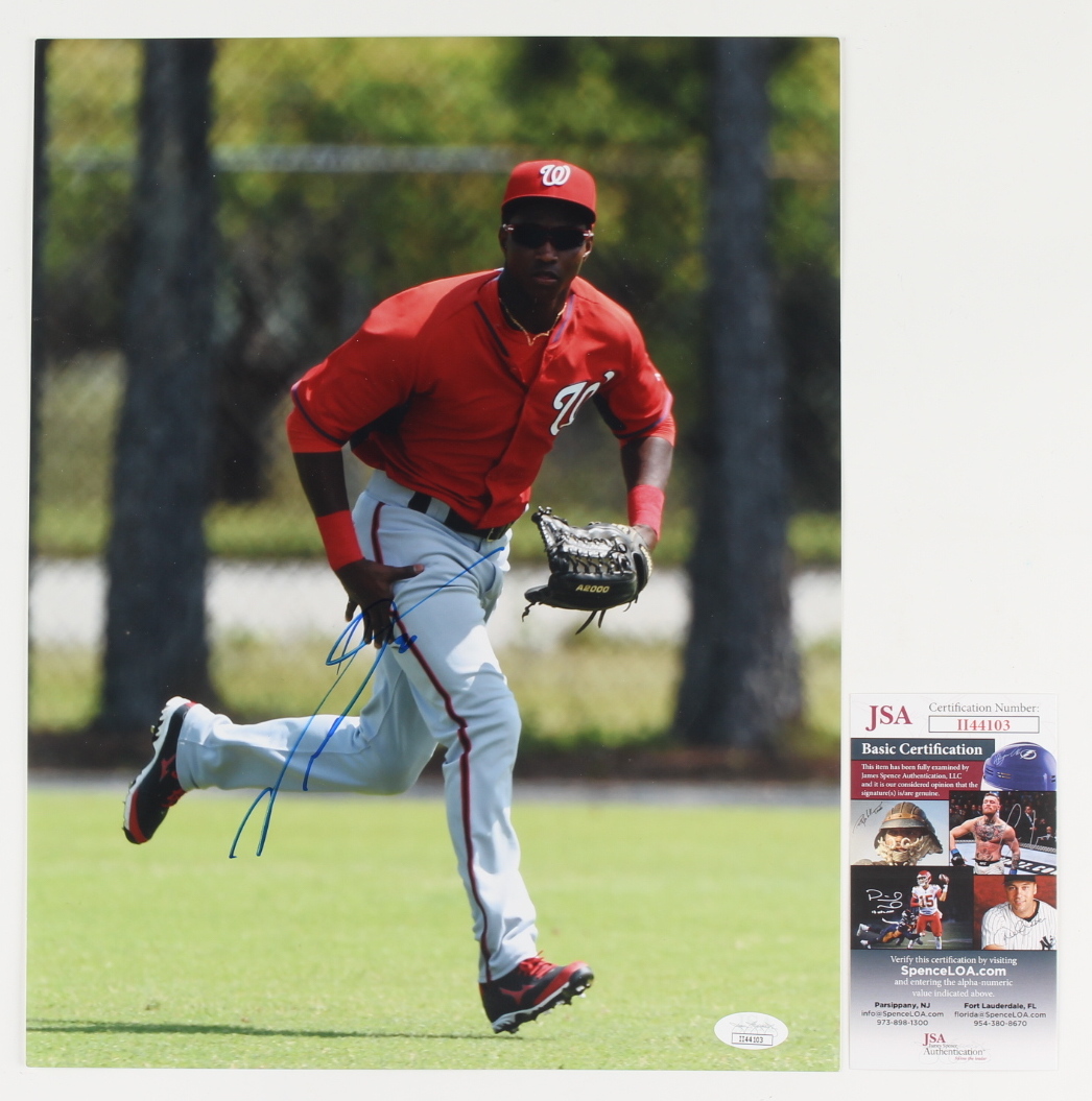 Victor Robles Signed Nationals 11x14 Photo (JSA COA) at PristineAuction.com Victor Robles Signed Nationals 11x14 Photo (JSA COA) at PristineAuction.com
