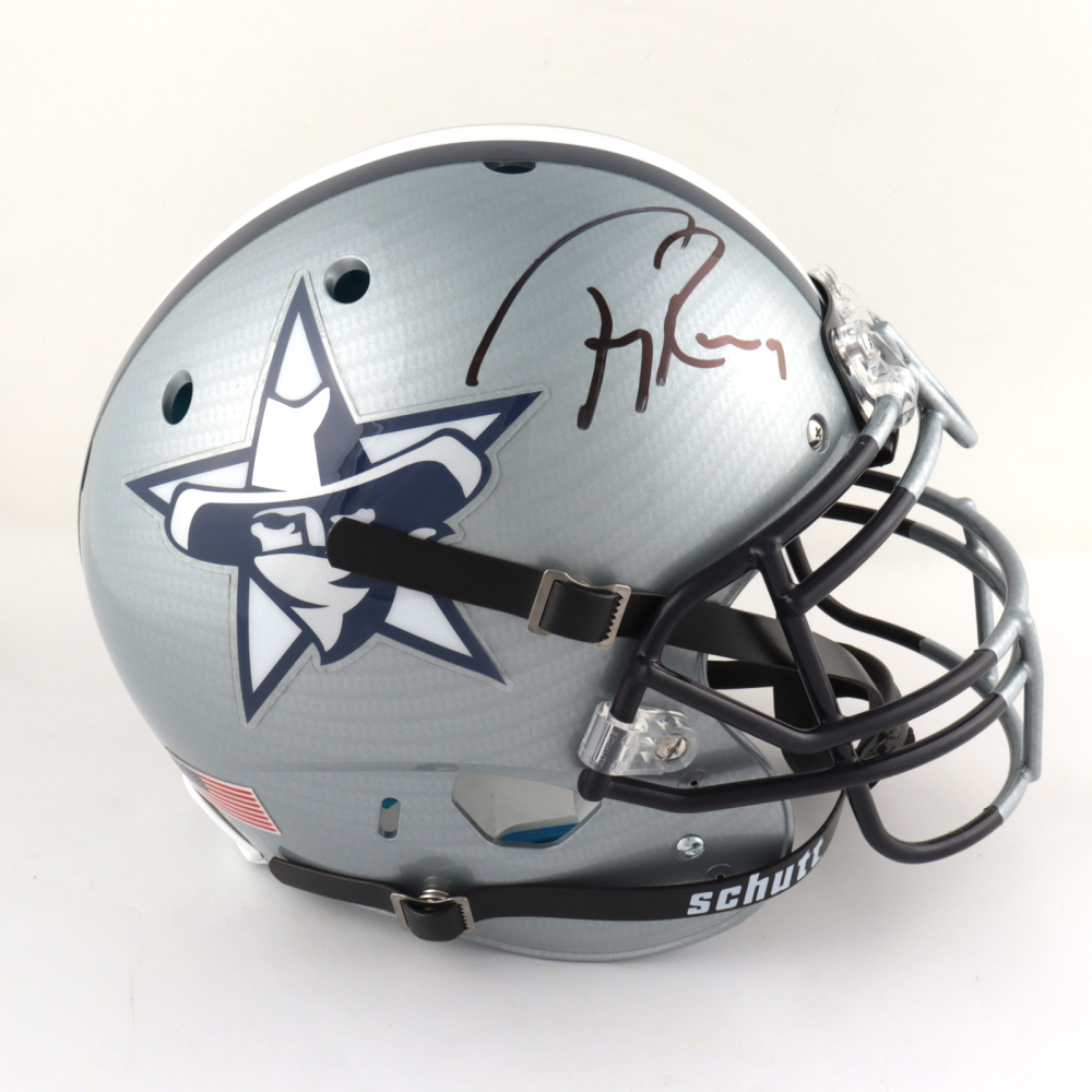 Tony Romo Signed Full-Size Authentic On-Field Hydro-Dipped Helmet (Beckett COA) at PristineAuction.com Tony Romo Signed Full-Size Authentic On-Field Hydro-Dipped Helmet (Beckett COA) at PristineAuction.com