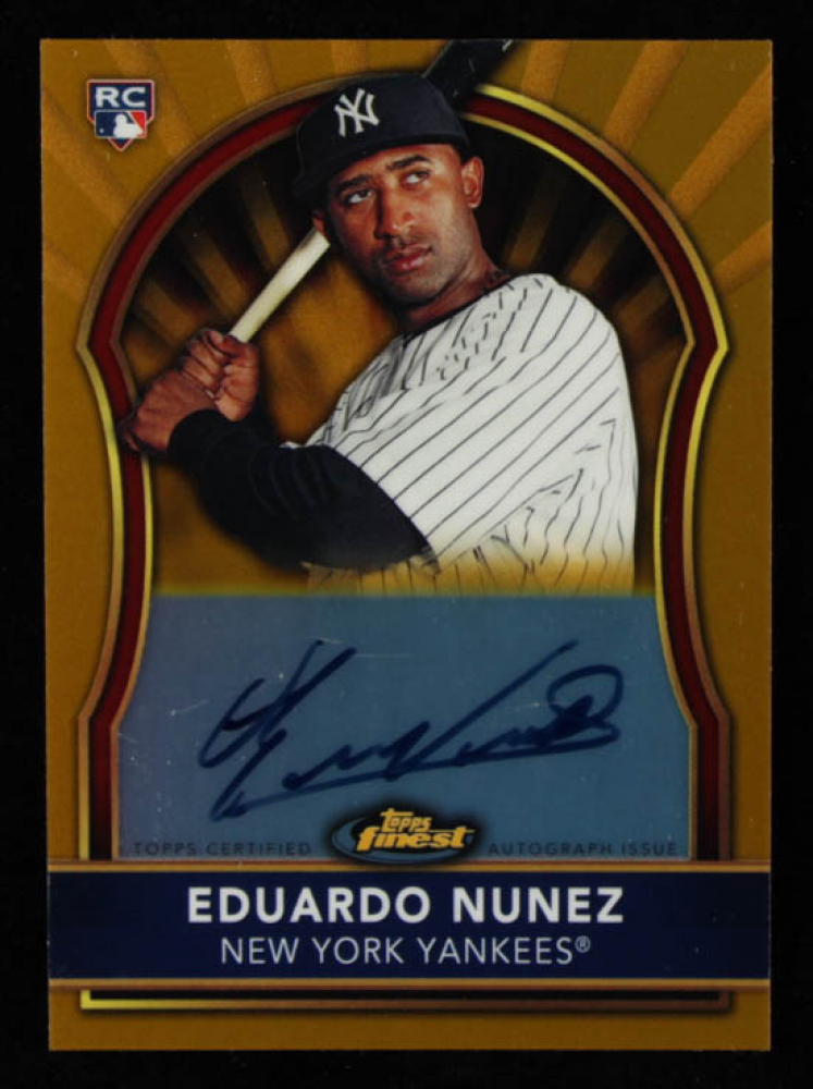 Eduardo Nunez 2011 Finest Rookie Autographs Gold Refractors #105 #37/75