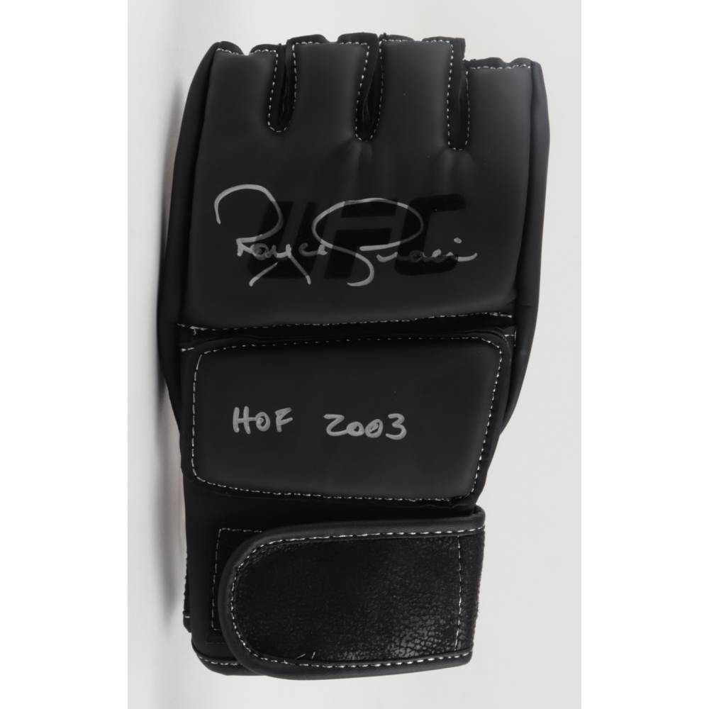 Royce Gracie Signed UFC Glove Inscribed "HOF 2003" (PA COA) Pristine