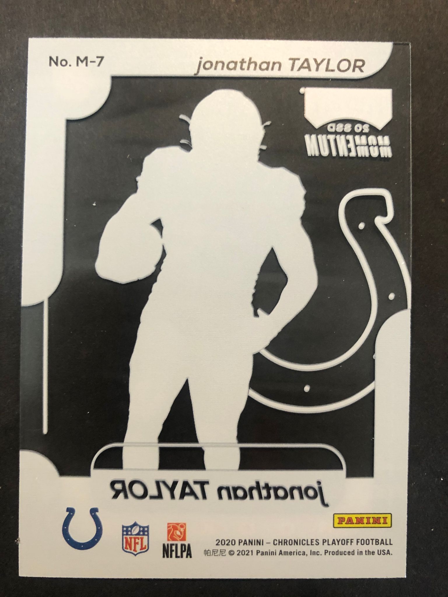Jonathan Taylor 2020 Chronicles Playoff Momentum SSD #M7 RC at PristineAuction.com Jonathan Taylor 2020 Chronicles Playoff Momentum SSD #M7 RC at PristineAuction.com