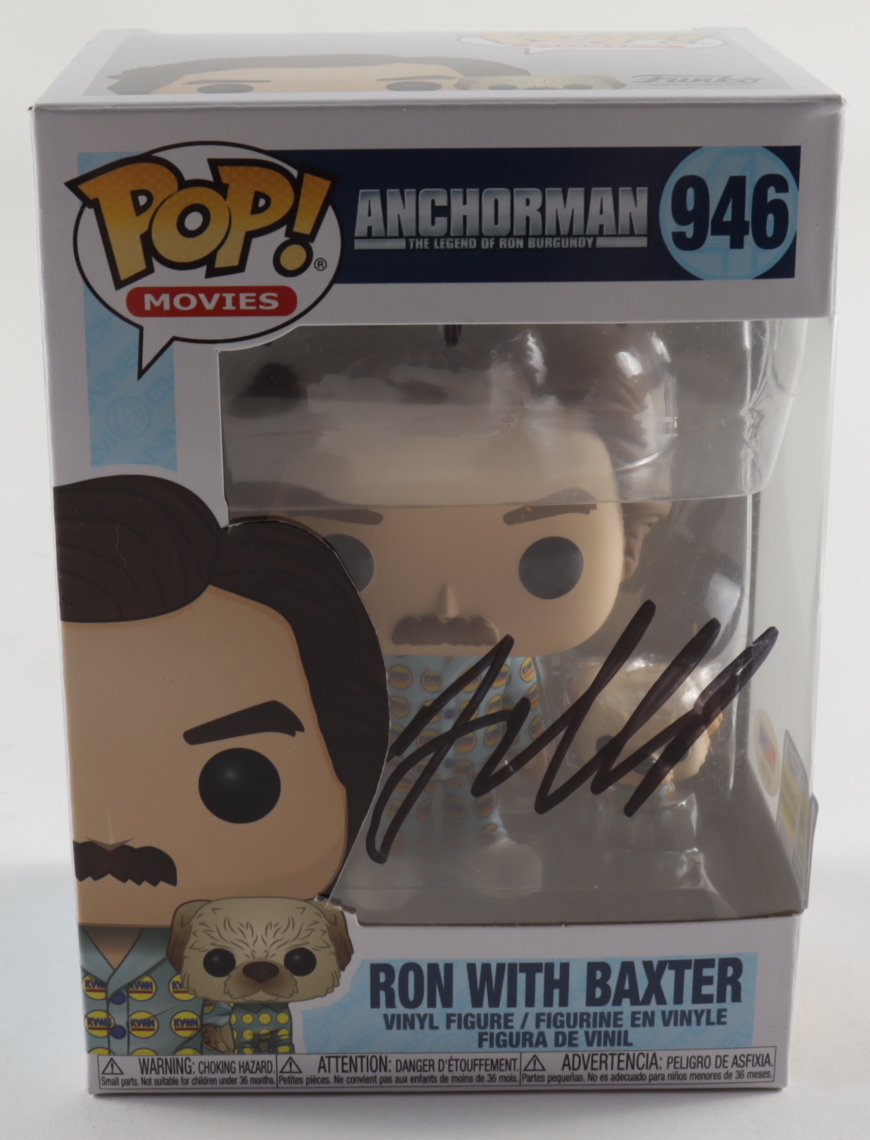 Will Ferrell Signed "Anchorman" Ron With Baxter #946 Funko Pop! Vinyl Figure (PSA COA) at PristineAuction.com Will Ferrell Signed "Anchorman" Ron With Baxter #946 Funko Pop! Vinyl Figure (PSA COA) at PristineAuction.com