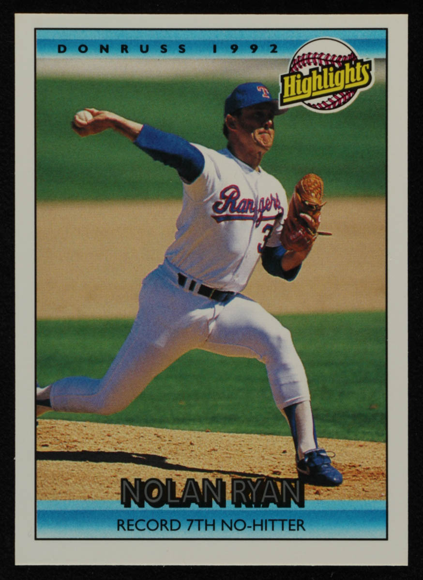 Nolan Ryan 1992 Donruss #154 HL at PristineAuction.com Nolan Ryan 1992 Donruss #154 HL at PristineAuction.com