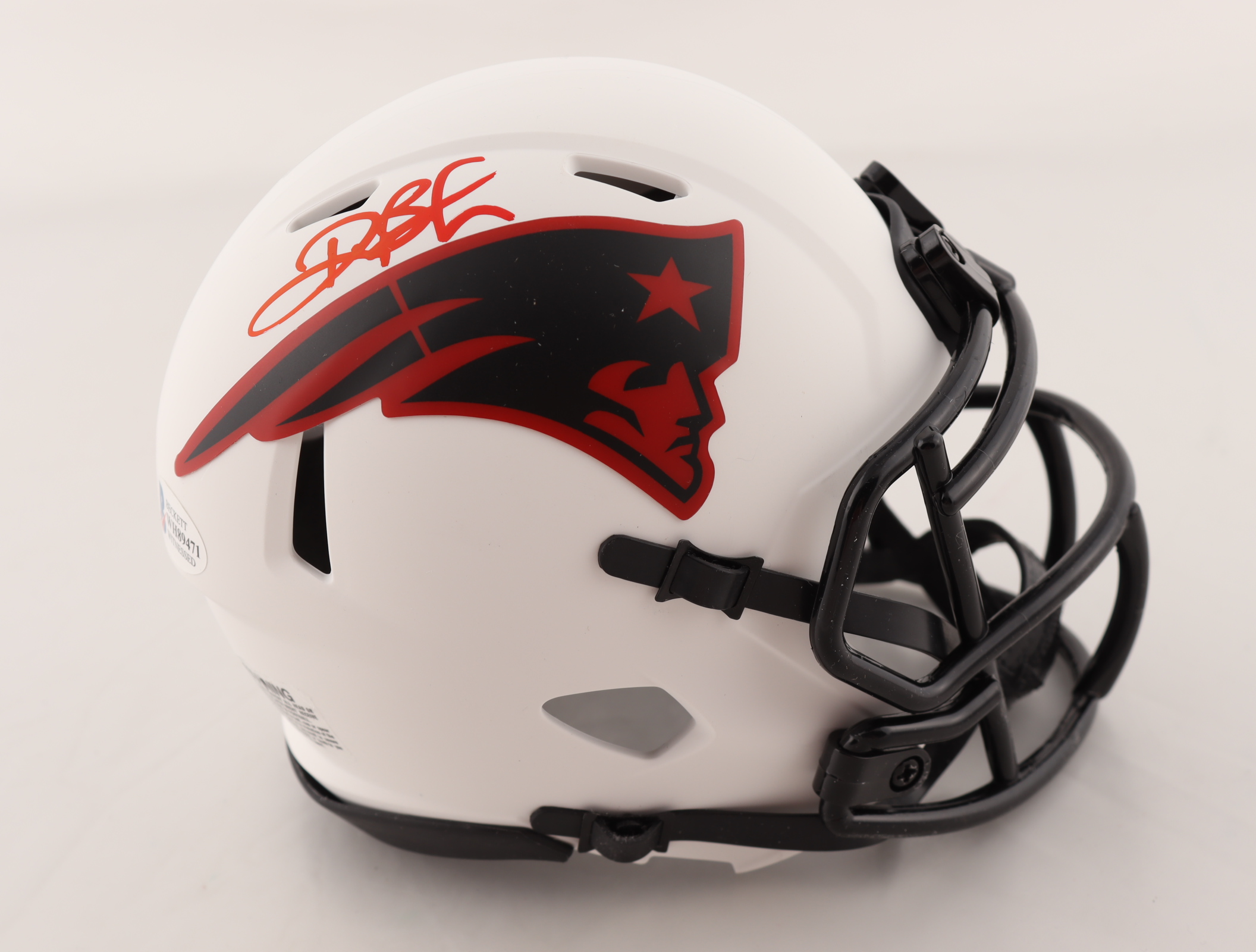 Deion Branch Signed Patriots Lunar Eclipse Alternate Speed Mini Helmet (Beckett COA) at PristineAuction.com Deion Branch Signed Patriots Lunar Eclipse Alternate Speed Mini Helmet (Beckett COA) at PristineAuction.com