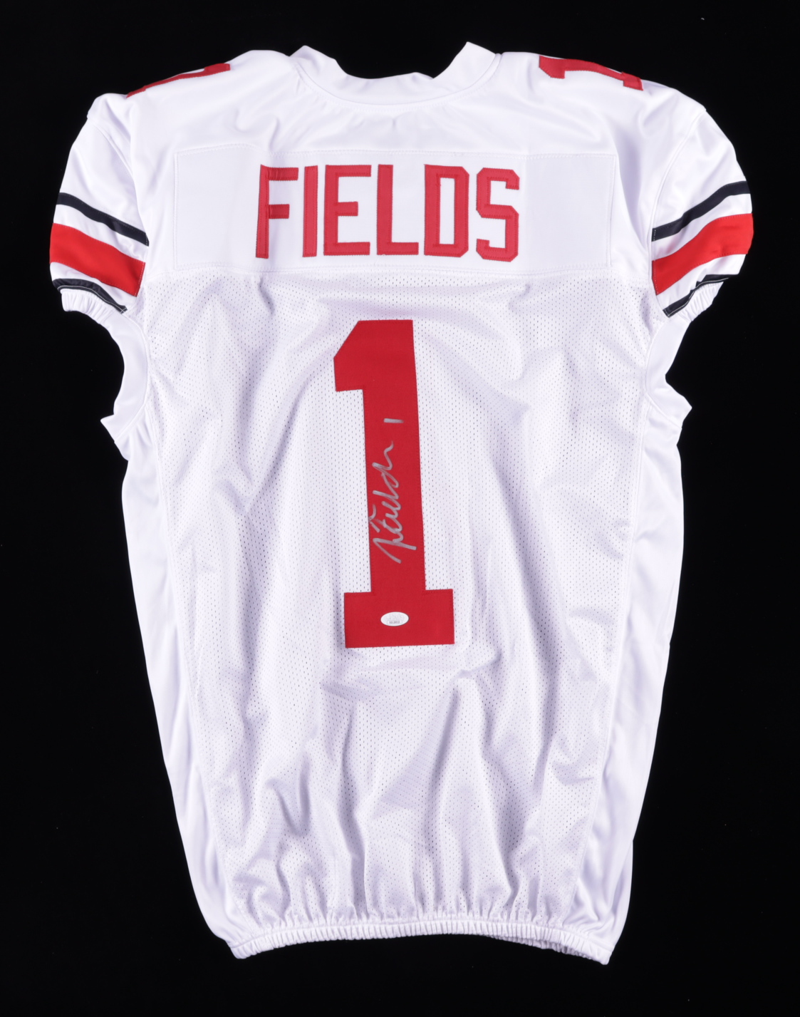Justin Fields Signed Jersey (JSA COA) at PristineAuction.com Justin Fields Signed Jersey (JSA COA) at PristineAuction.com