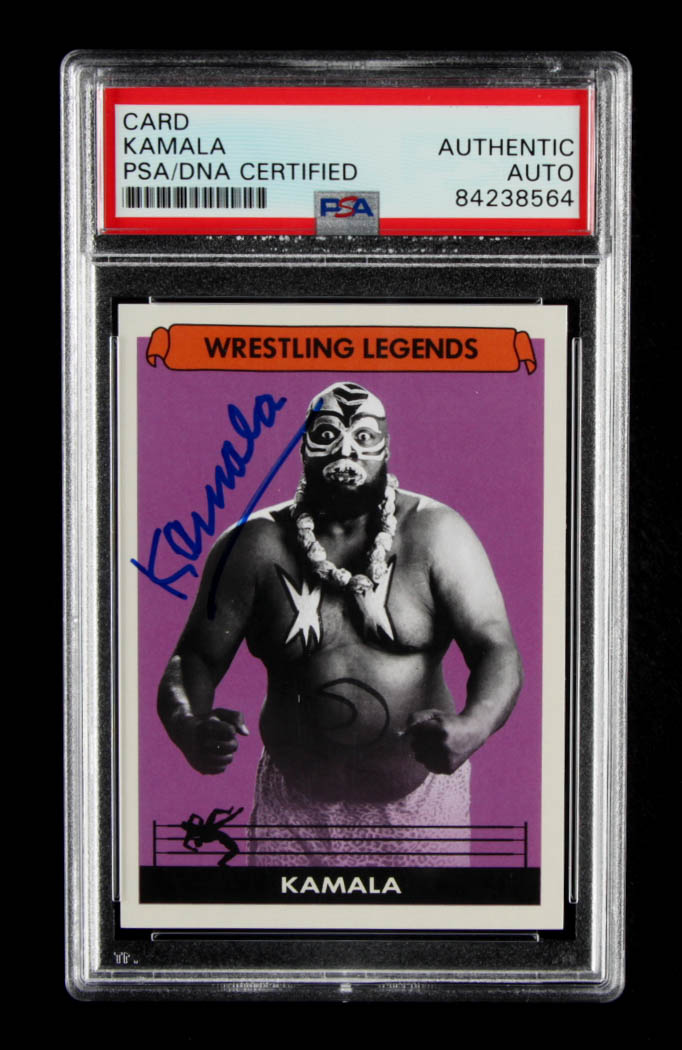 Kamala Signed "Wrestling Legends" Trading Card (PSA) at PristineAuction.com Kamala Signed "Wrestling Legends" Trading Card (PSA) at PristineAuction.com
