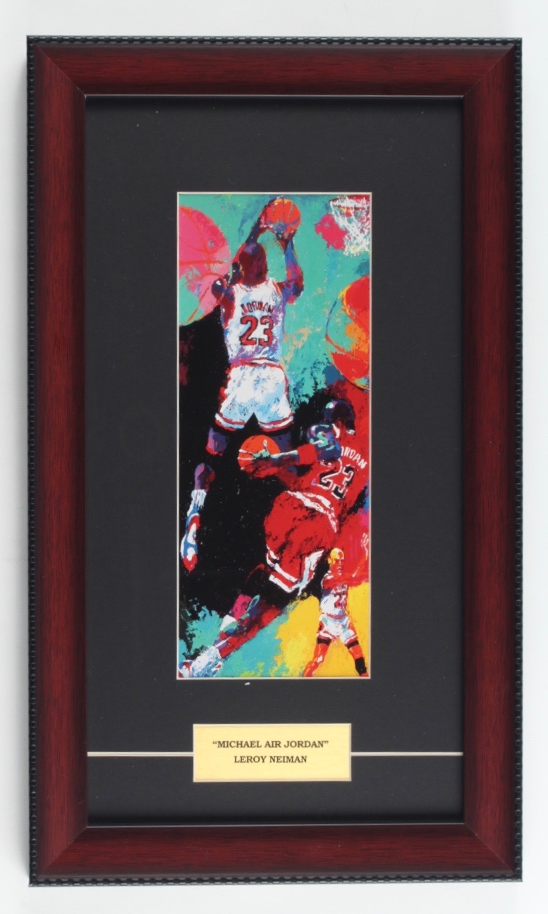LeRoy Neiman "Michael Jordan" 10x17 Custom Framed Print Display at PristineAuction.com LeRoy Neiman "Michael Jordan" 10x17 Custom Framed Print Display at PristineAuction.com