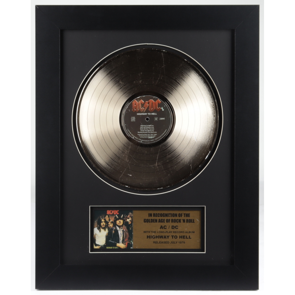 AC/DC Custom Framed 15.75x19.75 Gold Plated 