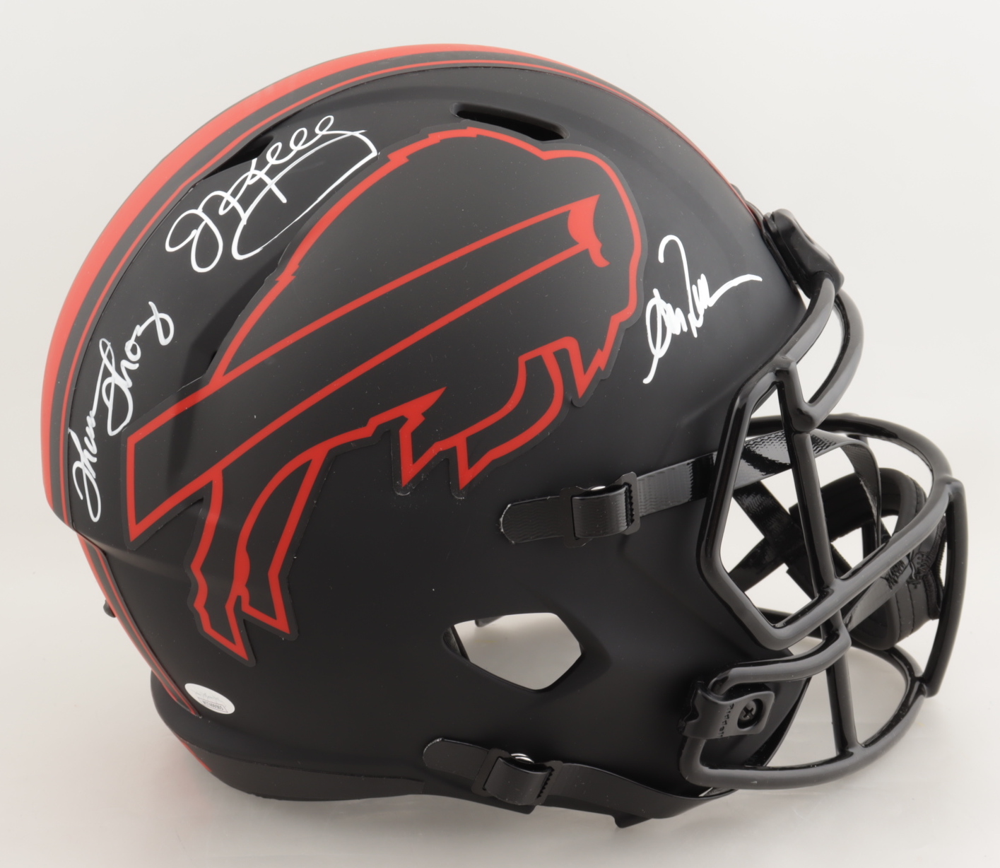 Jim Kelly, Thurman Thomas & Andre Reed Signed Bills Full-Size Eclipse Alternate Speed Helmet (JSA COA) (See Description) at PristineAuction.com Jim Kelly, Thurman Thomas & Andre Reed Signed Bills Full-Size Eclipse Alternate Speed Helmet (JSA COA) (See Description) at PristineAuction.com