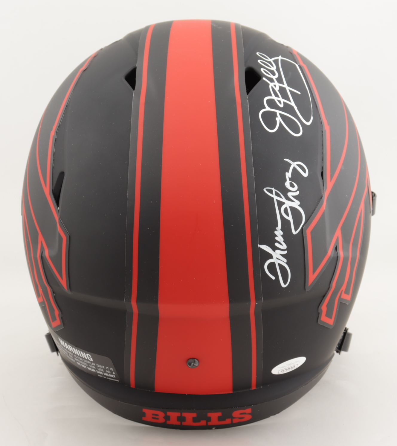 Jim Kelly, Thurman Thomas & Andre Reed Signed Bills Full-Size Eclipse Alternate Speed Helmet (JSA COA) (See Description) at PristineAuction.com Jim Kelly, Thurman Thomas & Andre Reed Signed Bills Full-Size Eclipse Alternate Speed Helmet (JSA COA) (See Description) at PristineAuction.com