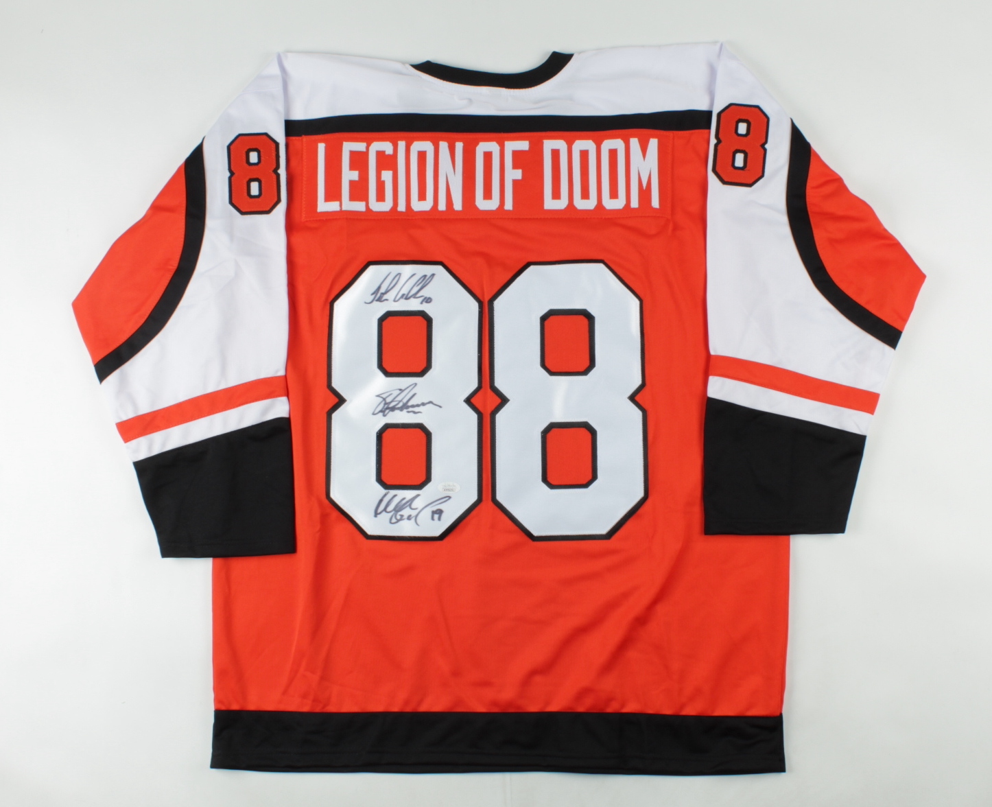 Eric Lindros, John LeClair & Mikael Renberg Signed "Legion of Doom" Jersey (JSA COA) at PristineAuction.com Eric Lindros, John LeClair & Mikael Renberg Signed "Legion of Doom" Jersey (JSA COA) at PristineAuction.com