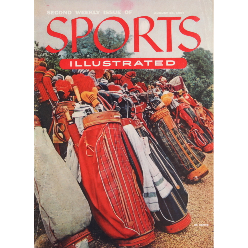 1954 Sports Illustrated Magazine with 1954 Topps Baseball Yankees Team Uncut Sheet including