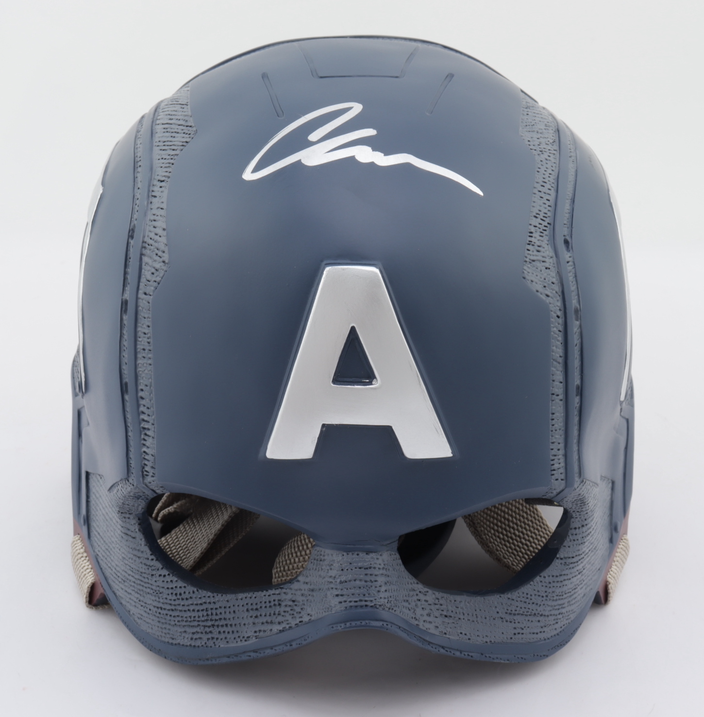 Chris Evans Signed "Captain America" Full-Size Movie Replica Helmet (Beckett Hologram) at PristineAuction.com Chris Evans Signed "Captain America" Full-Size Movie Replica Helmet (Beckett Hologram) at PristineAuction.com
