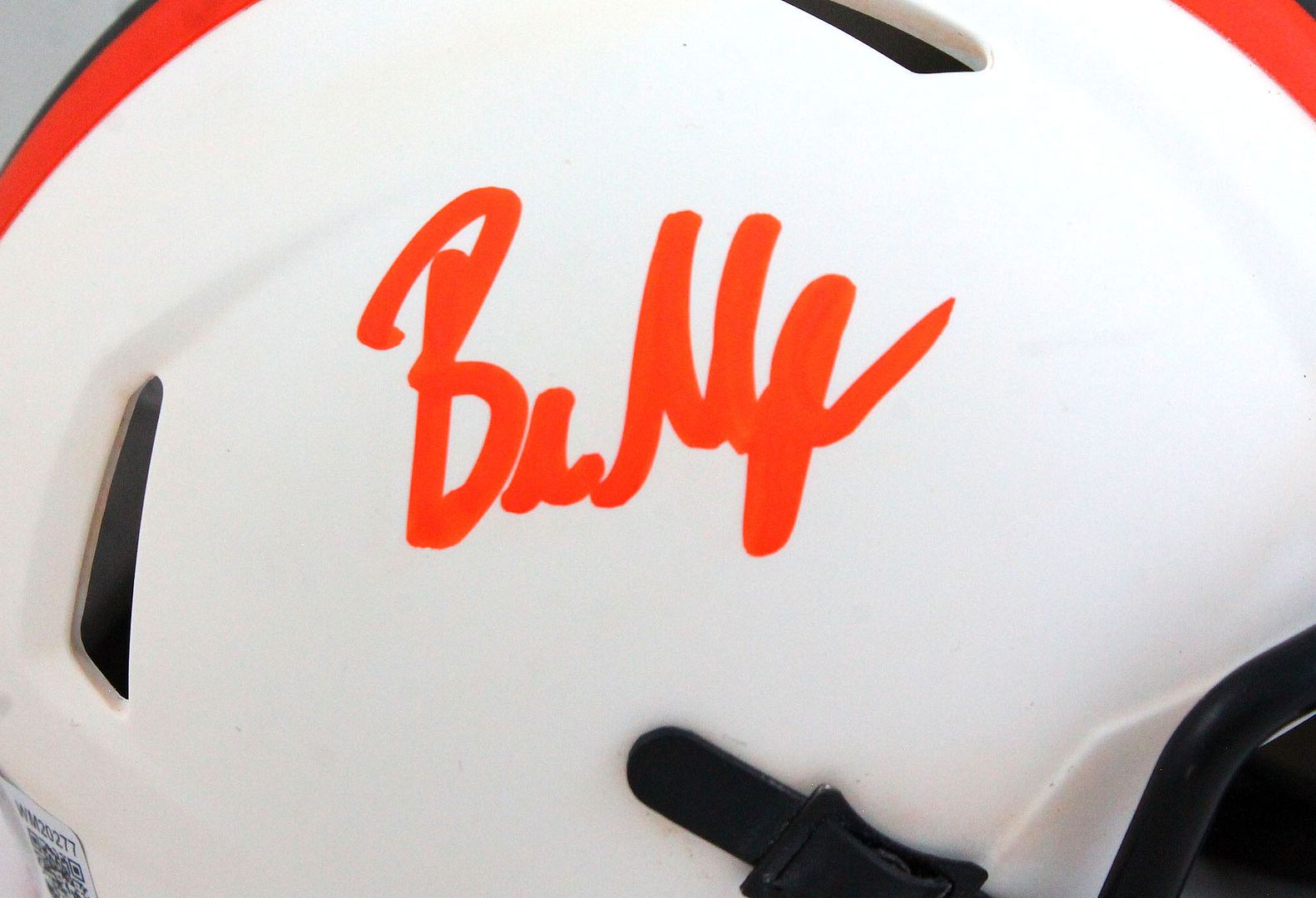 Baker Mayfield Signed Browns Lunar Eclipse Alternate Speed Mini Helmet (Beckett) at PristineAuction.com Baker Mayfield Signed Browns Lunar Eclipse Alternate Speed Mini Helmet (Beckett) at PristineAuction.com