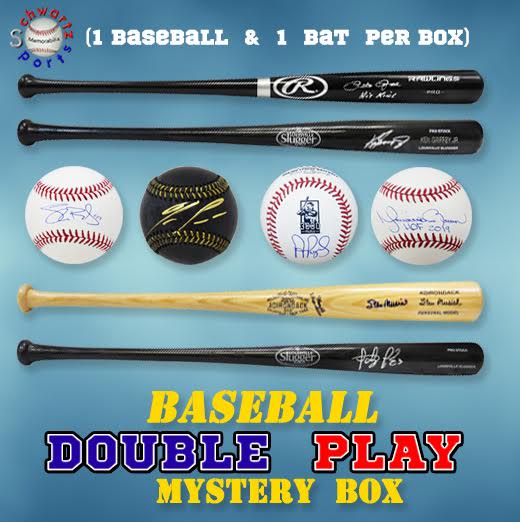Schwartz Sports Baseball DOUBLE PLAY Signed Mystery Box - Series 3 (Limited to 100) (1 - Baseball & 1 - Full Size Bat IN EVERY BOX!!!) at PristineAuction.com Schwartz Sports Baseball DOUBLE PLAY Signed Mystery Box - Series 3 (Limited to 100) (1 - Baseball & 1 - Full Size Bat IN EVERY BOX!!!) at PristineAuction.com