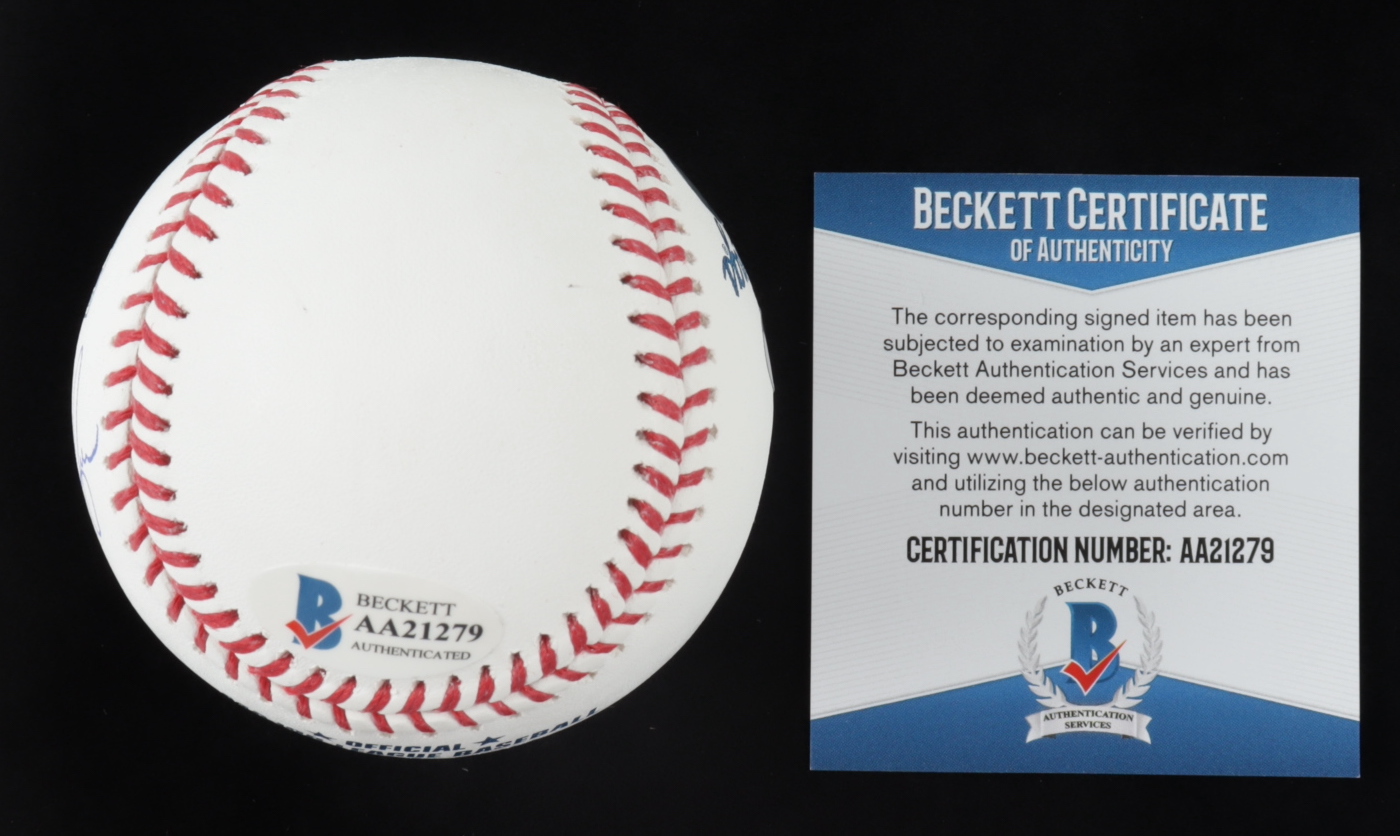 Nolan Ryan Signed OML Hall of Fame Logo Baseball (Beckett COA, AIV Hologram & Ryan Hologram) at PristineAuction.com Nolan Ryan Signed OML Hall of Fame Logo Baseball (Beckett COA, AIV Hologram & Ryan Hologram) at PristineAuction.com