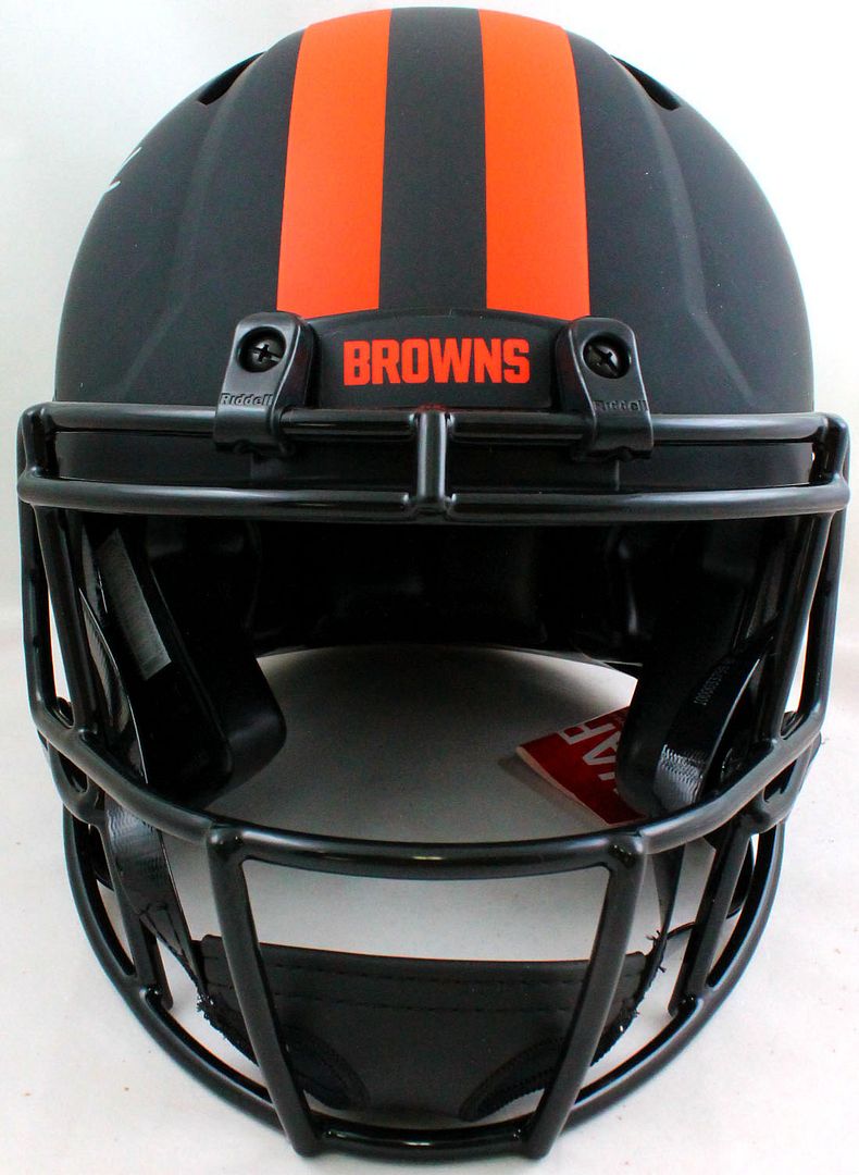 Baker Mayfield Signed Browns Full-Size Authentic On-Field Eclipse Alternate Speed Helmet (Beckett Hologram) at PristineAuction.com Baker Mayfield Signed Browns Full-Size Authentic On-Field Eclipse Alternate Speed Helmet (Beckett Hologram) at PristineAuction.com