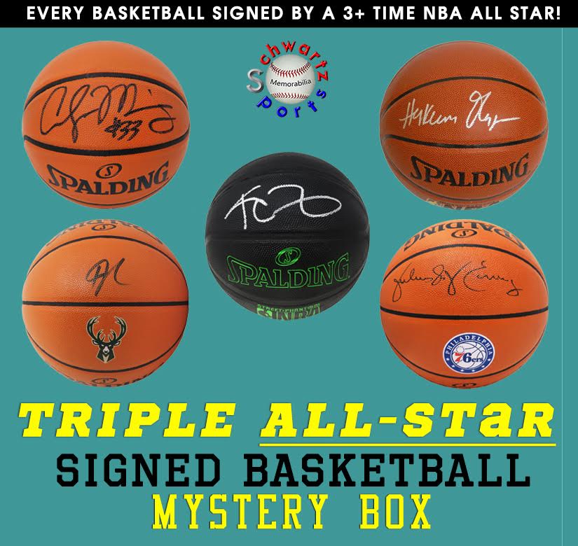 Schwartz Sports TRIPLE ALL-STAR Basketball Signed Mystery Box – Series 1 (Limited to 75) – (EVERY BASKETBALL IS SIGNED BY A 3+ TIME NBA ALL STAR!!!!) at PristineAuction.com Schwartz Sports TRIPLE ALL-STAR Basketball Signed Mystery Box – Series 1 (Limited to 75) – (EVERY BASKETBALL IS SIGNED BY A 3+ TIME NBA ALL STAR!!!!) at PristineAuction.com