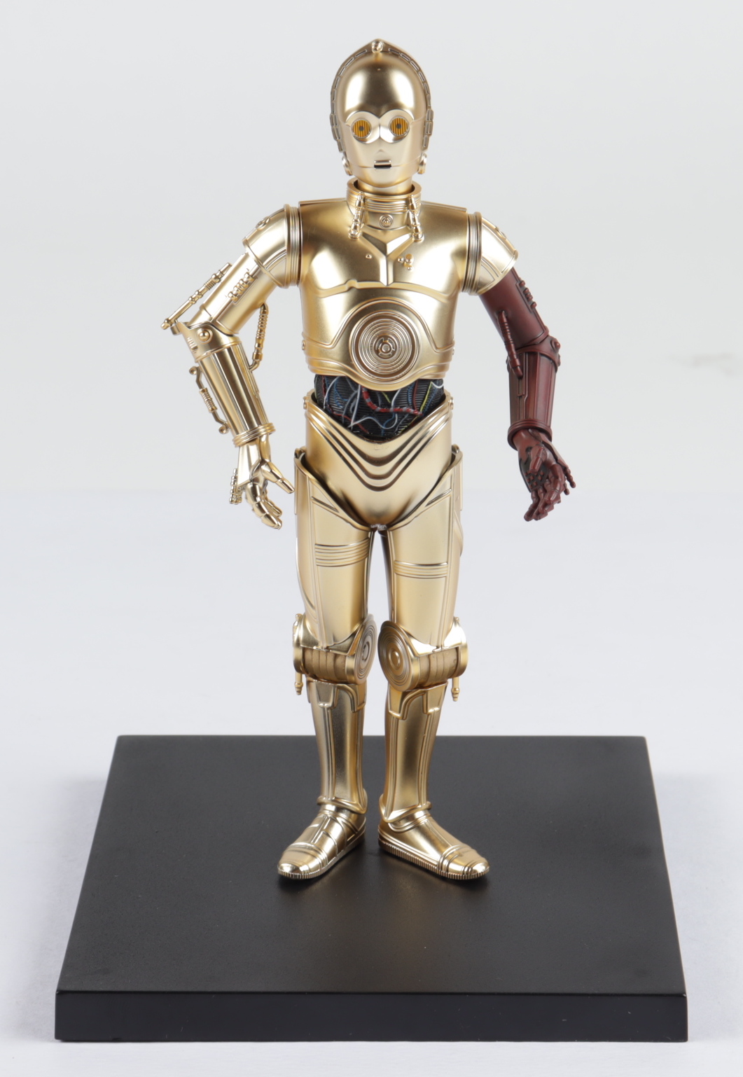 Set of (3) Kotobukiya Painted "Star Wars" C-3PO, R2-D2, & BB-8 Figures With Display Stand at PristineAuction.com Set of (3) Kotobukiya Painted "Star Wars" C-3PO, R2-D2, & BB-8 Figures With Display Stand at PristineAuction.com