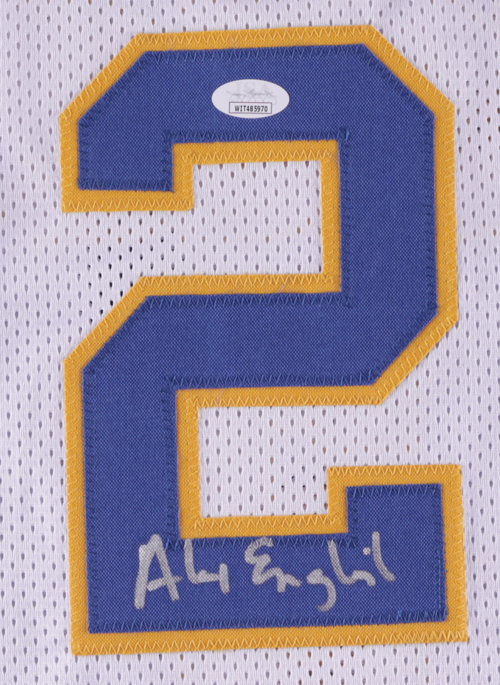 Alex English Signed Jersey (JSA COA) at PristineAuction.com Alex English Signed Jersey (JSA COA) at PristineAuction.com