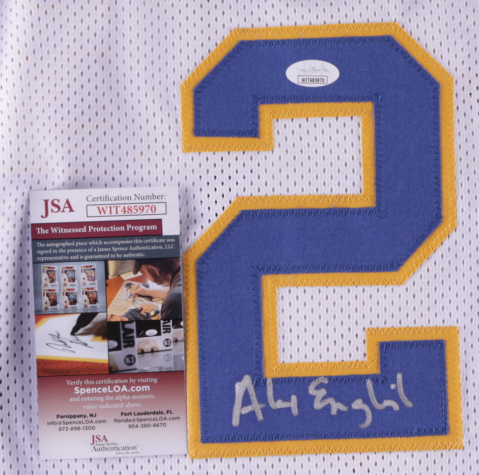 Alex English Signed Jersey (JSA COA) at PristineAuction.com Alex English Signed Jersey (JSA COA) at PristineAuction.com