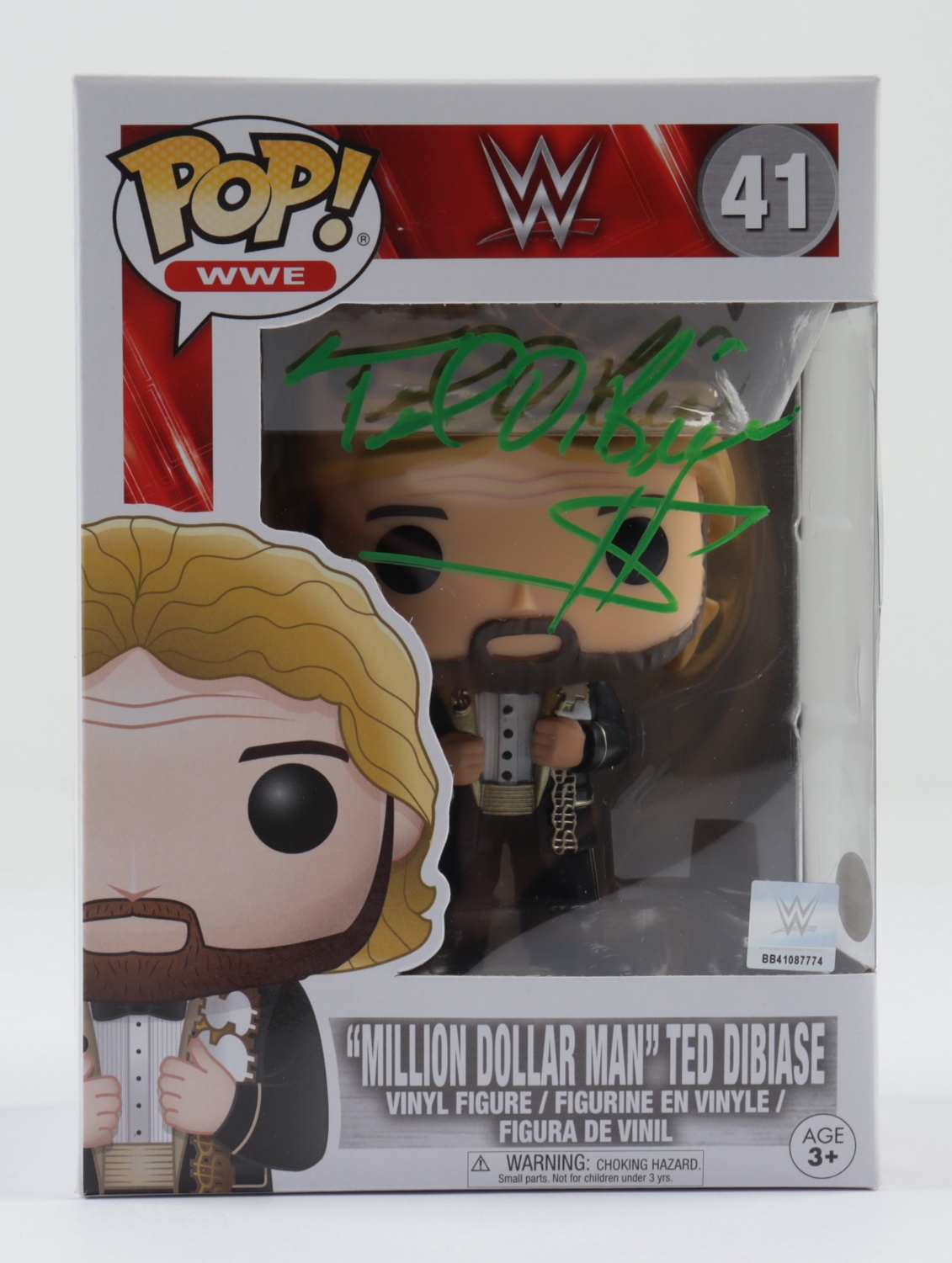 Ted DiBiase Signed "Million Dollar Man" #41 WWE Funko Pop! Vinyl Figures Inscribed "$" (JSA COA) at PristineAuction.com Ted DiBiase Signed "Million Dollar Man" #41 WWE Funko Pop! Vinyl Figures Inscribed "$" (JSA COA) at PristineAuction.com