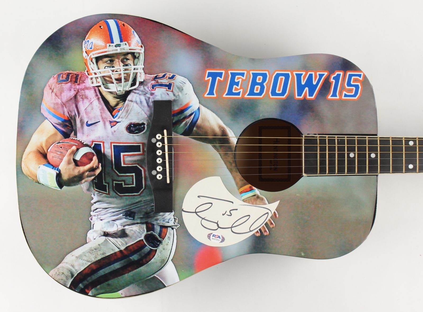 Tim Tebow Signed 41" Acoustic Guitar (PSA) at PristineAuction.com Tim Tebow Signed 41" Acoustic Guitar (PSA) at PristineAuction.com