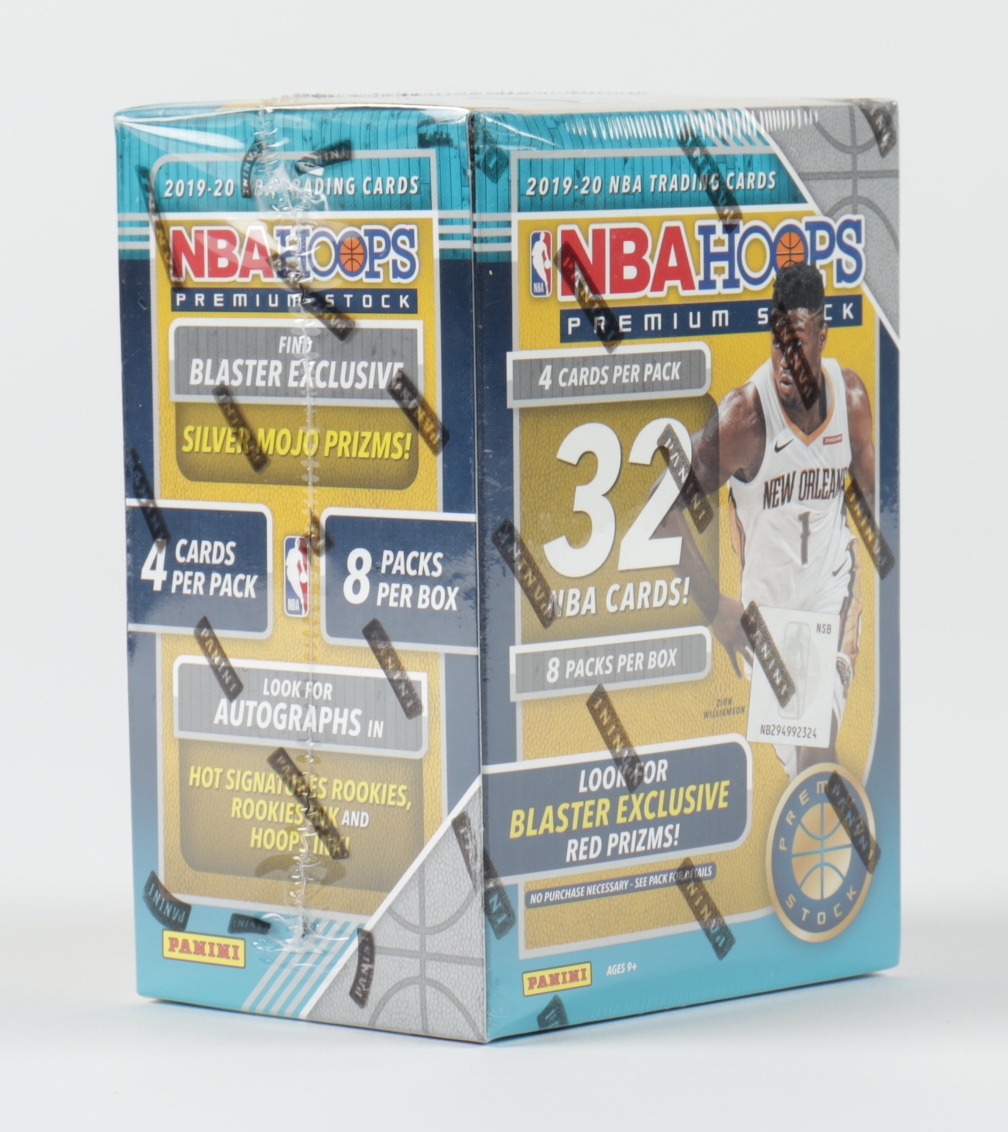 2019-20 Panini Hoops Premium Stock Basketball Blaster Box with (8) Packs at PristineAuction.com 2019-20 Panini Hoops Premium Stock Basketball Blaster Box with (8) Packs at PristineAuction.com