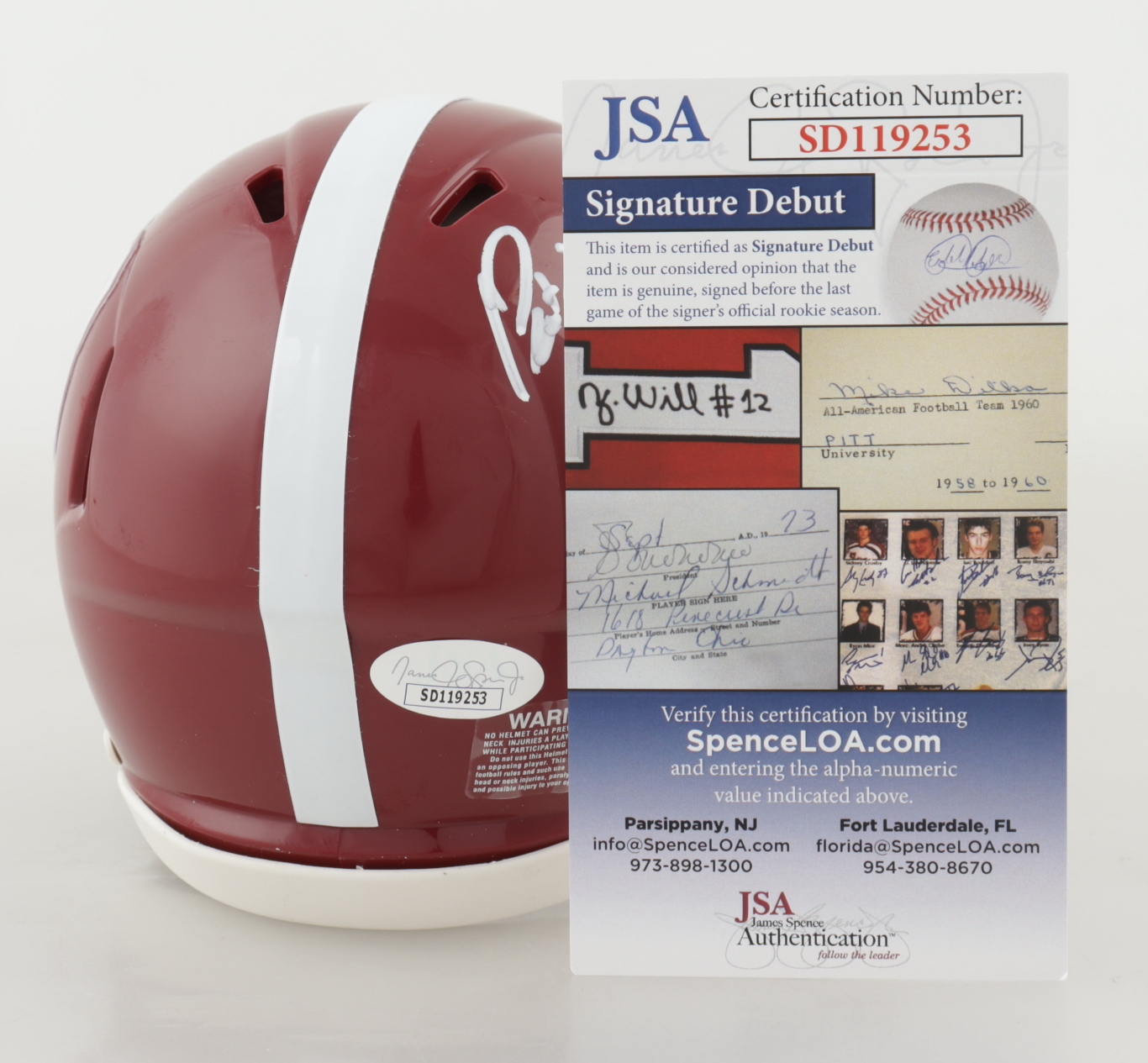 Patrick Surtain II Signed Alabama Crimson Tide Speed Mini Helmet (JSA COA) at PristineAuction.com Patrick Surtain II Signed Alabama Crimson Tide Speed Mini Helmet (JSA COA) at PristineAuction.com