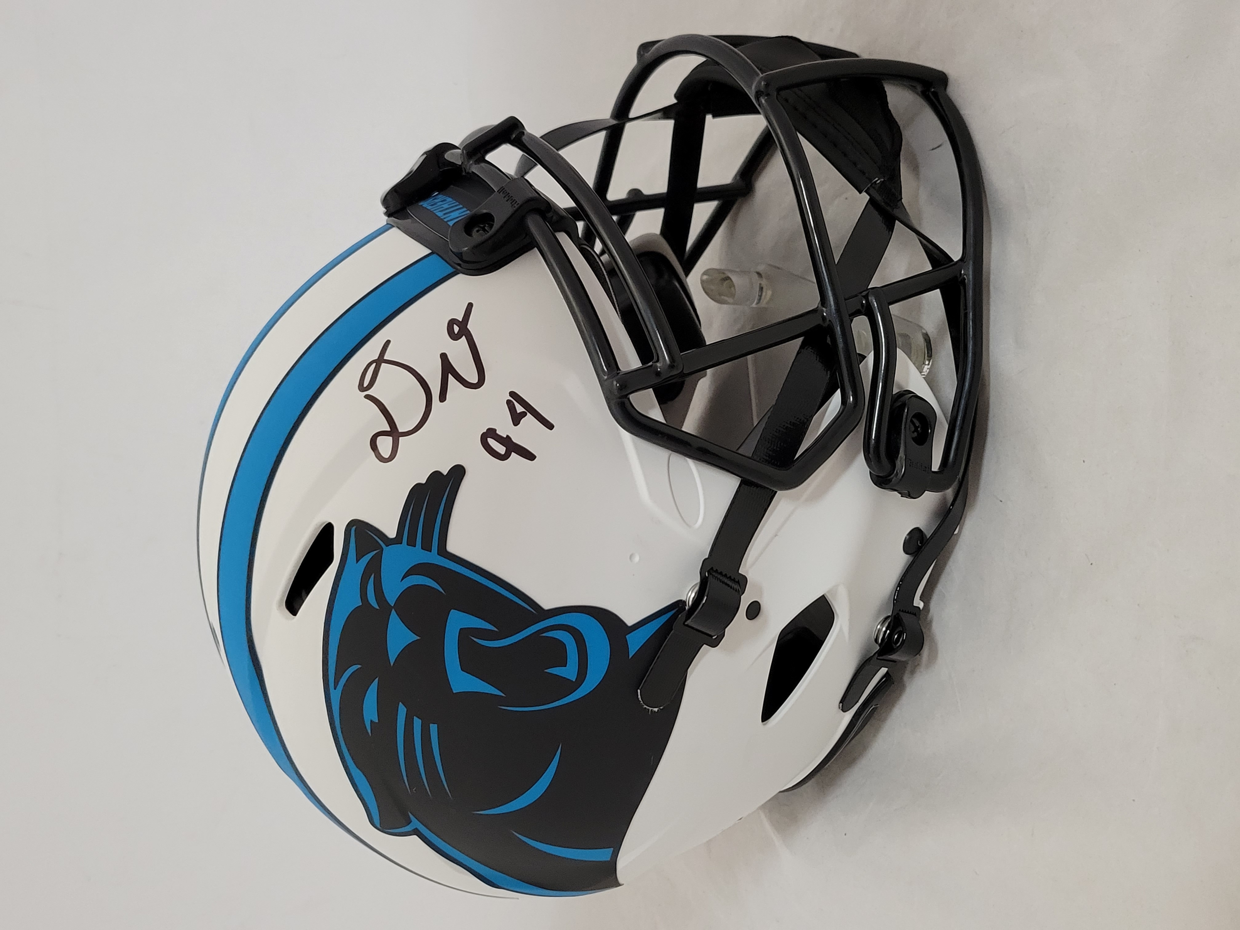 Daviyon Nixon Signed Panthers Full-Size Authentic On-Field Lunar Eclipse Alternate Speed Helmet (Beckett Hologram) at PristineAuction.com Daviyon Nixon Signed Panthers Full-Size Authentic On-Field Lunar Eclipse Alternate Speed Helmet (Beckett Hologram) at PristineAuction.com