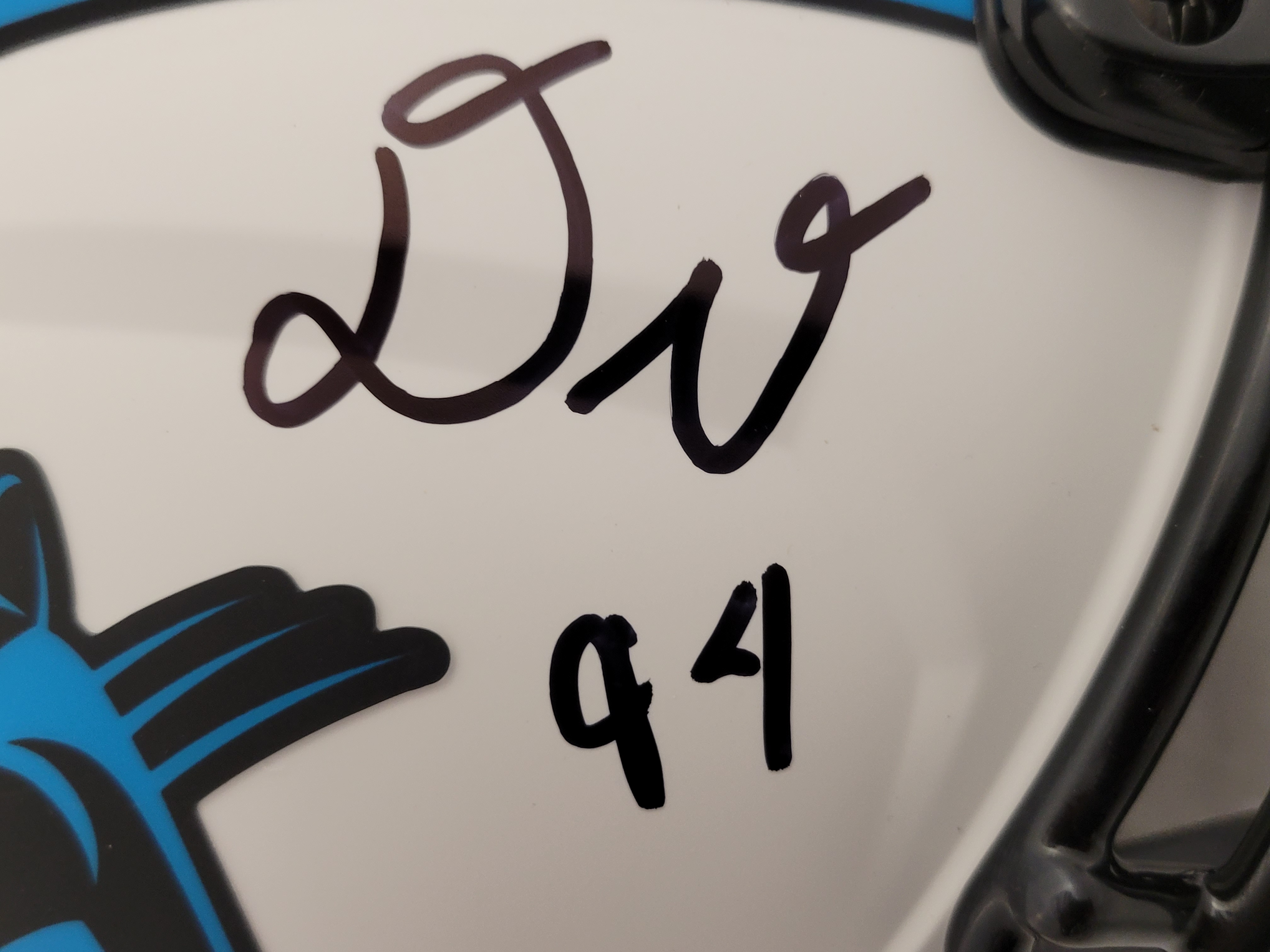 Daviyon Nixon Signed Panthers Full-Size Authentic On-Field Lunar Eclipse Alternate Speed Helmet (Beckett Hologram) at PristineAuction.com Daviyon Nixon Signed Panthers Full-Size Authentic On-Field Lunar Eclipse Alternate Speed Helmet (Beckett Hologram) at PristineAuction.com