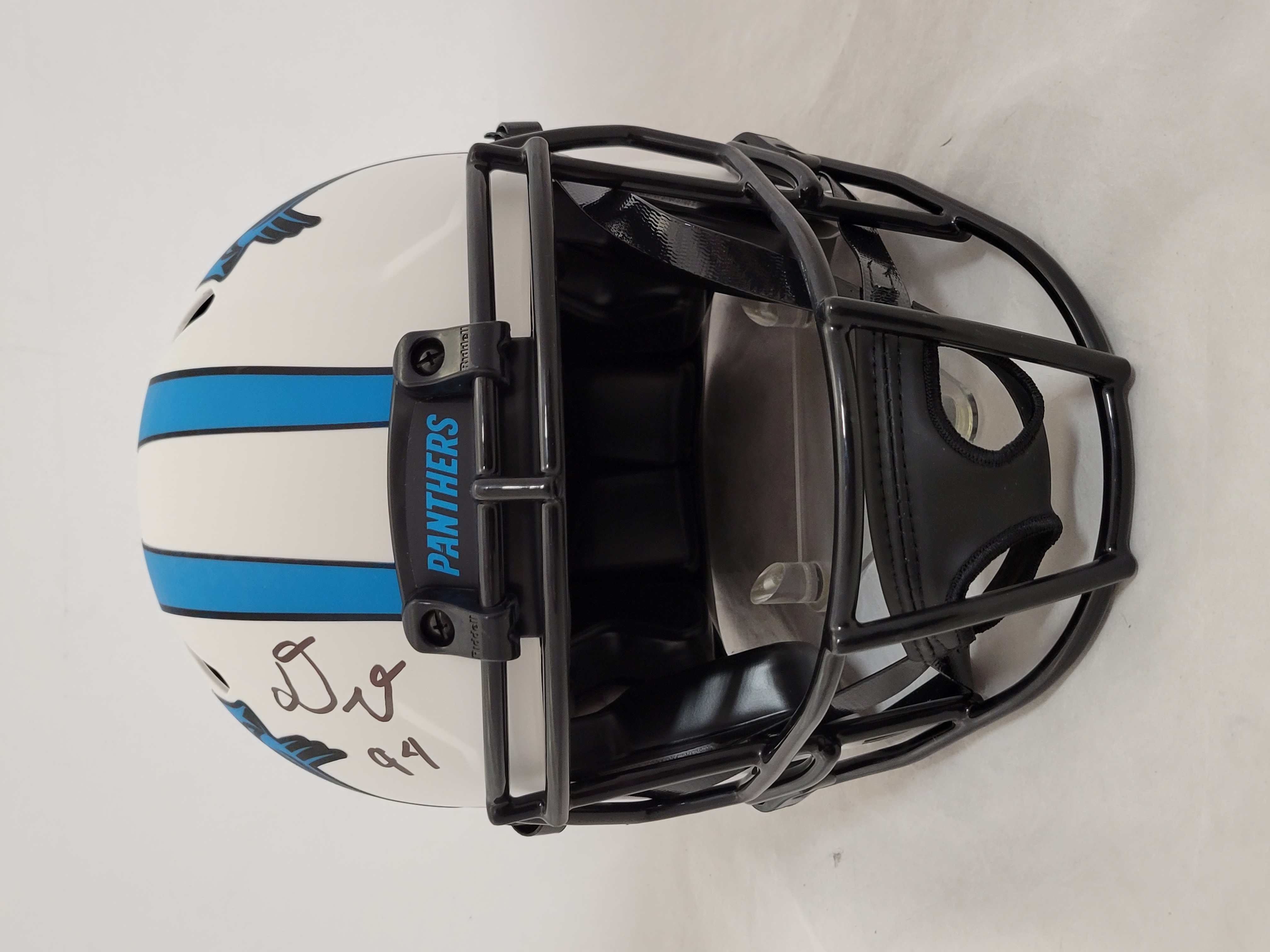 Daviyon Nixon Signed Panthers Full-Size Authentic On-Field Lunar Eclipse Alternate Speed Helmet (Beckett Hologram) at PristineAuction.com Daviyon Nixon Signed Panthers Full-Size Authentic On-Field Lunar Eclipse Alternate Speed Helmet (Beckett Hologram) at PristineAuction.com