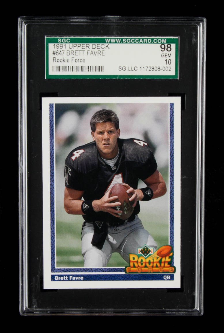 Brett Favre 1991 Upper Deck #647 (SGC 10) at PristineAuction.com Brett Favre 1991 Upper Deck #647 (SGC 10) at PristineAuction.com