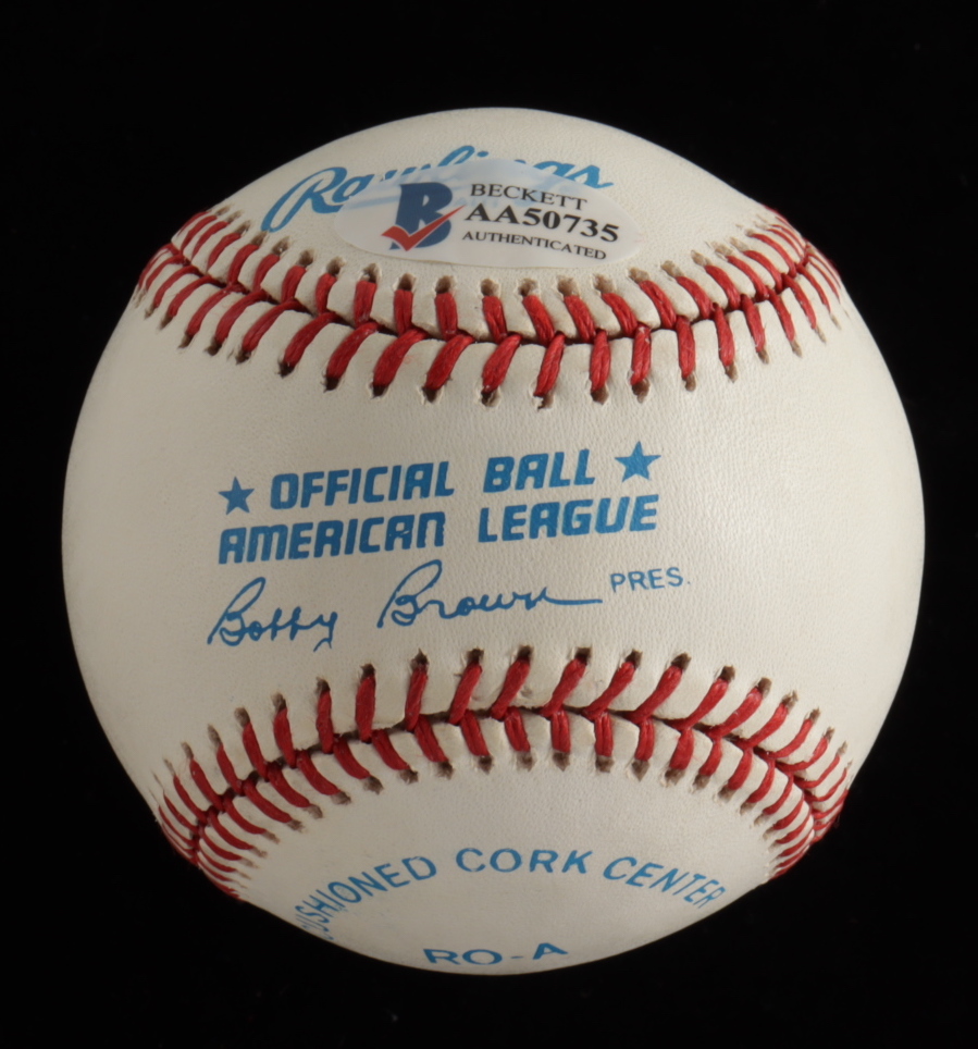 Jim "Catfish" Hunter Signed OAL Baseball (Beckett COA) at PristineAuction.com Jim "Catfish" Hunter Signed OAL Baseball (Beckett COA) at PristineAuction.com