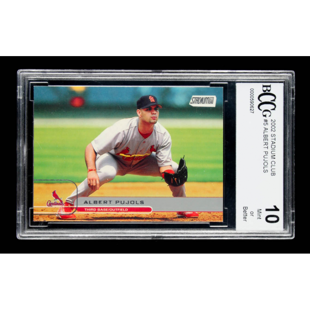 Albert Pujols 2002 Stadium Club #5 (BCCG 10) | Pristine Auction, image size:1000x1000
