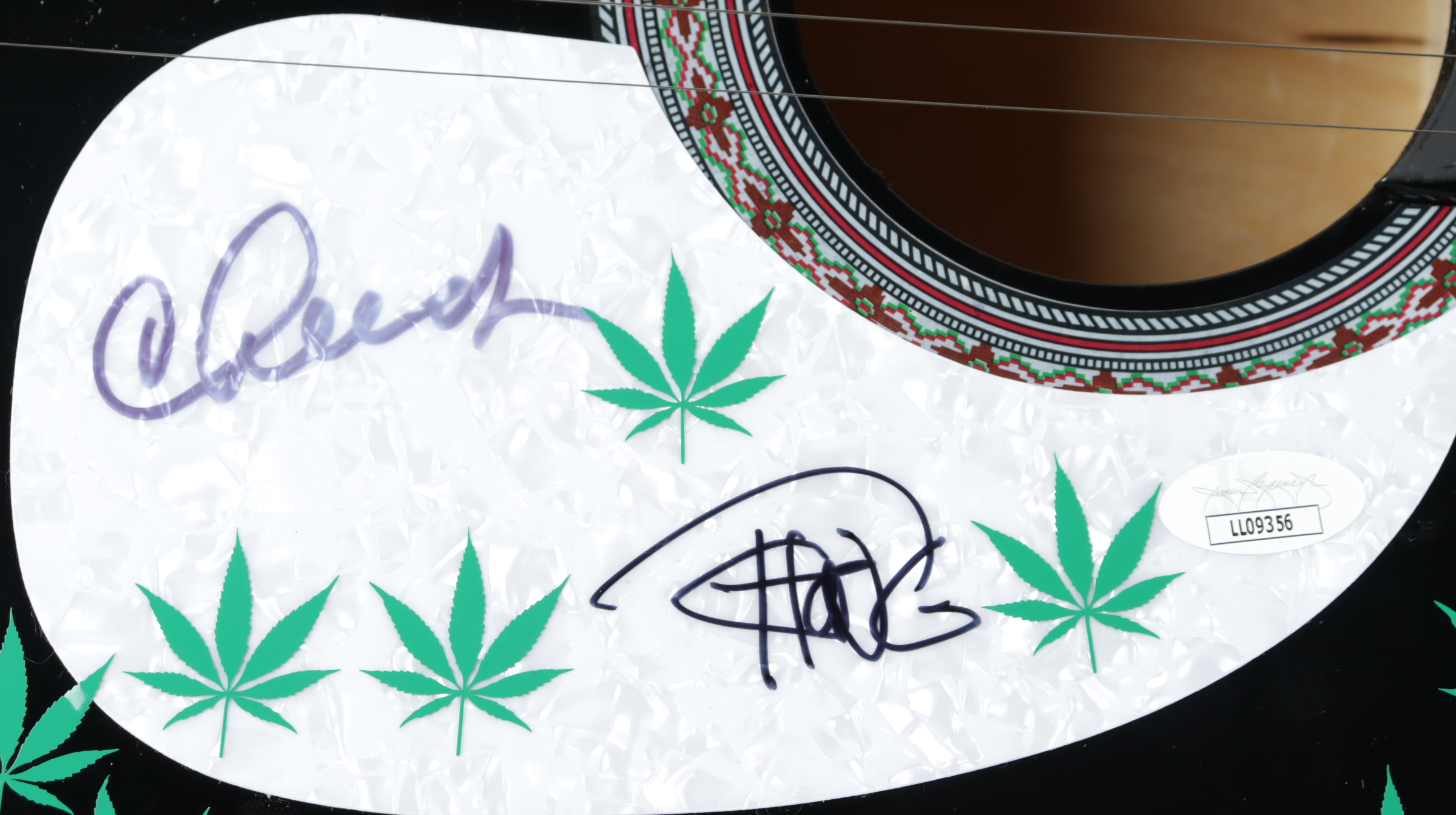 Cheech Marin & Tommy Chong Signed 38" Acoustic Guitar (JSA COA) at PristineAuction.com Cheech Marin & Tommy Chong Signed 38" Acoustic Guitar (JSA COA) at PristineAuction.com