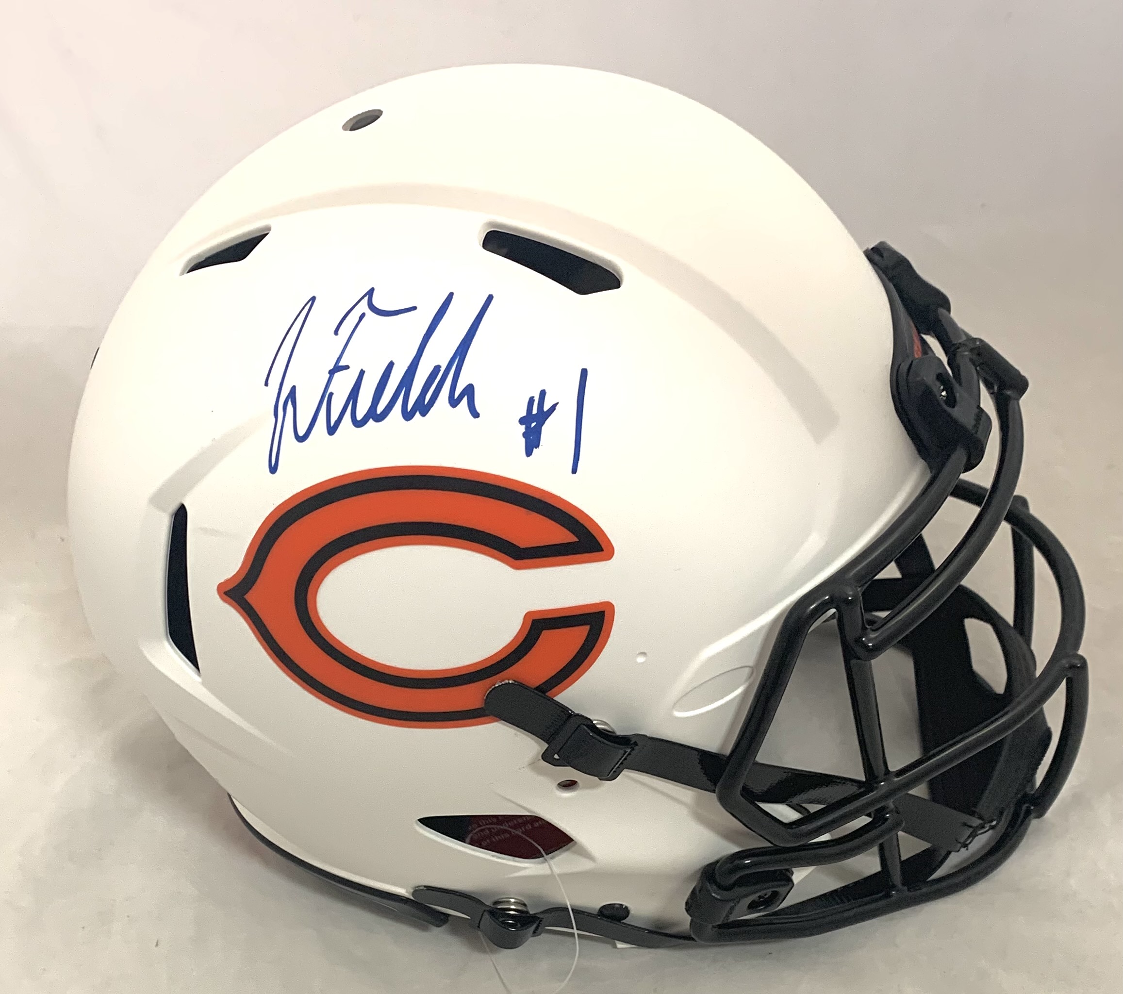 Justin Fields Signed Bears Full-Size Authentic On-Field Lunar Eclipse Alternate Speed Helmet (Beckett Hologram) at PristineAuction.com Justin Fields Signed Bears Full-Size Authentic On-Field Lunar Eclipse Alternate Speed Helmet (Beckett Hologram) at PristineAuction.com