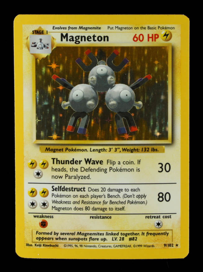 Magneton 1999 Pokemon Base Unlimited #9 HOLO R at PristineAuction.com Magneton 1999 Pokemon Base Unlimited #9 HOLO R at PristineAuction.com