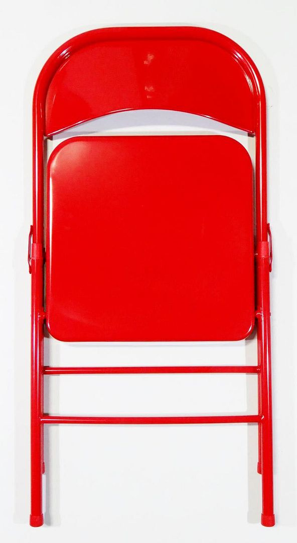 Bobby Knight & Phil Bova Signed Red Metal Folding Chair Inscribed "2-23-85" (Beckett Hologram) at PristineAuction.com Bobby Knight & Phil Bova Signed Red Metal Folding Chair Inscribed "2-23-85" (Beckett Hologram) at PristineAuction.com