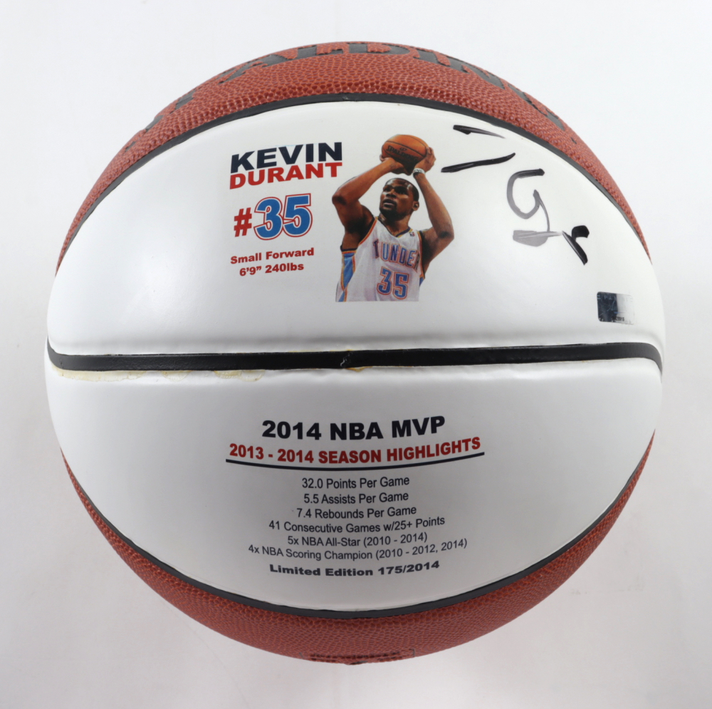 Kevin Durant Signed LE Thunder Logo Basketball (Panini COA) at PristineAuction.com Kevin Durant Signed LE Thunder Logo Basketball (Panini COA) at PristineAuction.com