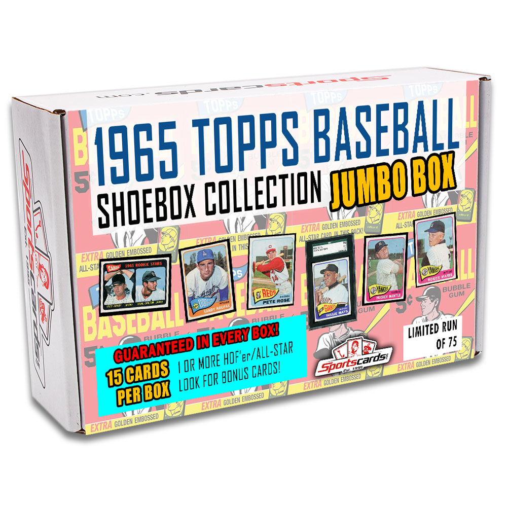 1965 Topps Baseball Shoebox Collection Box” Mystery Box 15 Cards Per
