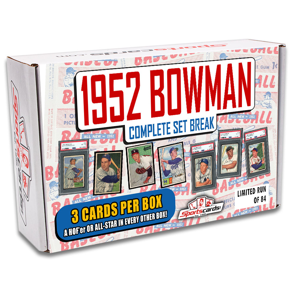 1952 BOWMAN BASEBALL COMPLETE SET BREAK”  MYSTERY BOX– 3 CARDS PER BOX at PristineAuction.com 1952 BOWMAN BASEBALL COMPLETE SET BREAK”  MYSTERY BOX– 3 CARDS PER BOX at PristineAuction.com