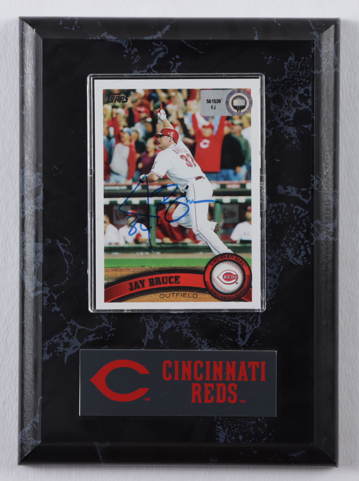 Jay Bruce Signed 2011 Topps #191 Plaque Display (MLB Hologram) at PristineAuction.com Jay Bruce Signed 2011 Topps #191 Plaque Display (MLB Hologram) at PristineAuction.com