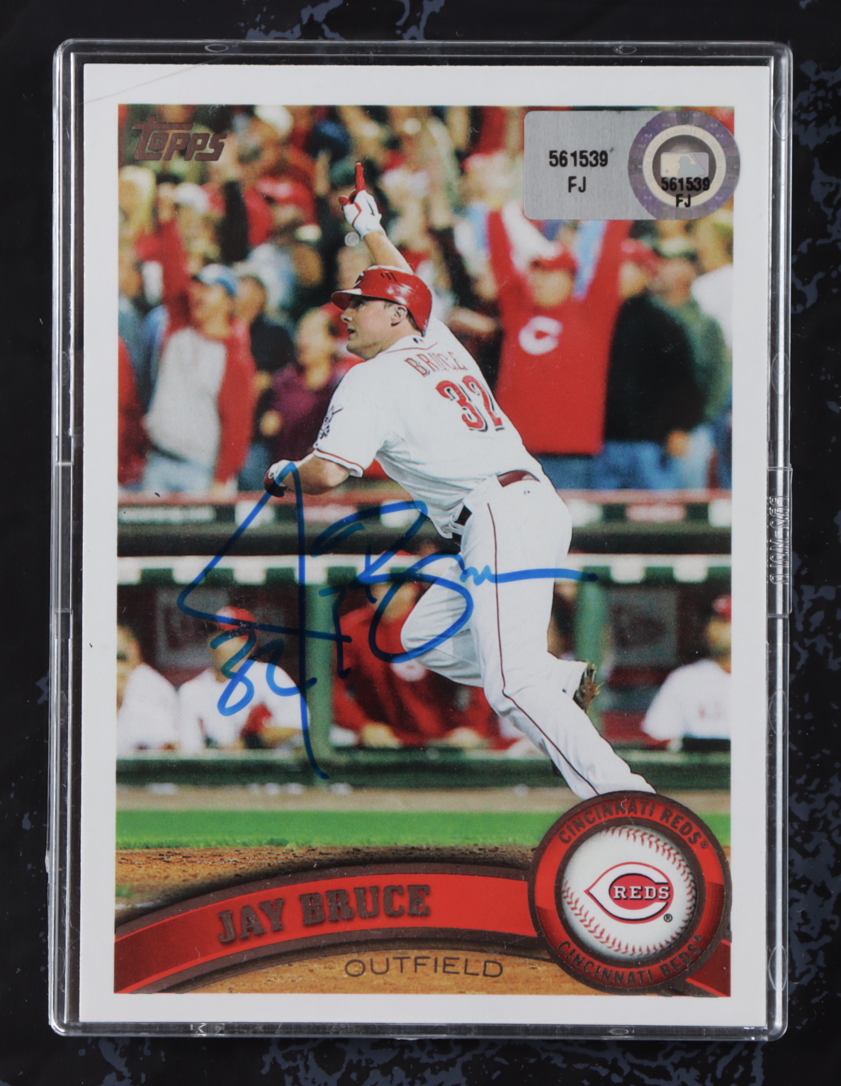 Jay Bruce Signed 2011 Topps #191 Plaque Display (MLB Hologram) at PristineAuction.com Jay Bruce Signed 2011 Topps #191 Plaque Display (MLB Hologram) at PristineAuction.com