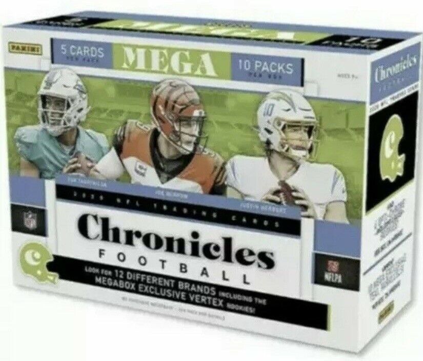 2020 Panini Chronicles Football Mega Box with (10) Packs at PristineAuction.com 2020 Panini Chronicles Football Mega Box with (10) Packs at PristineAuction.com