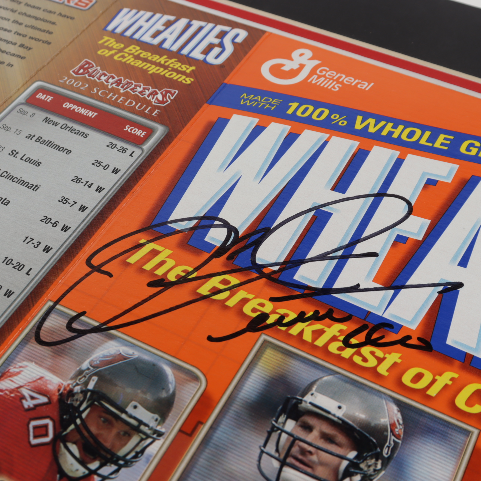 Mike Alstott Twice-Signed 16x24 Custom Matted Wheaties Box Display (JSA COA) at PristineAuction.com Mike Alstott Twice-Signed 16x24 Custom Matted Wheaties Box Display (JSA COA) at PristineAuction.com