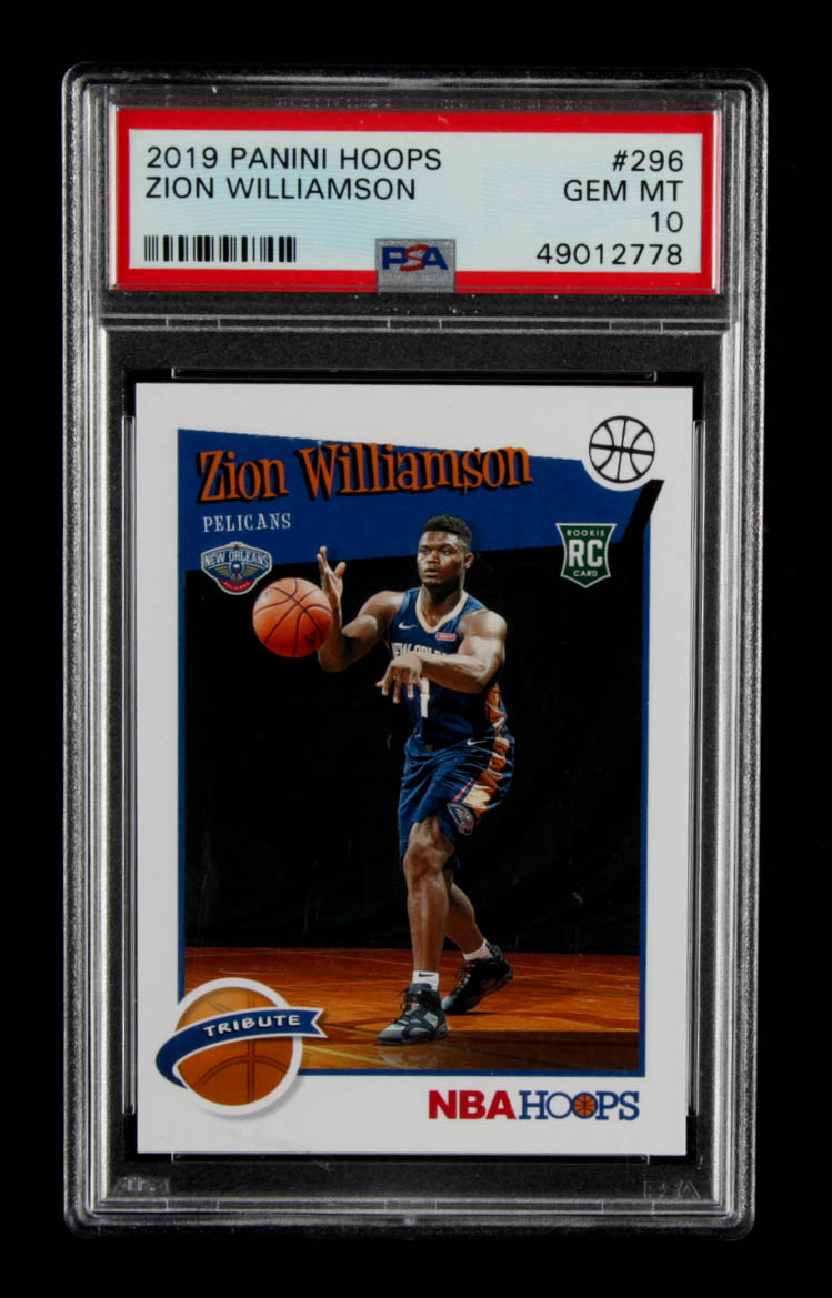 Zion Williamson 2019-20 Hoops #296 RC (PSA 10) at PristineAuction.com Zion Williamson 2019-20 Hoops #296 RC (PSA 10) at PristineAuction.com